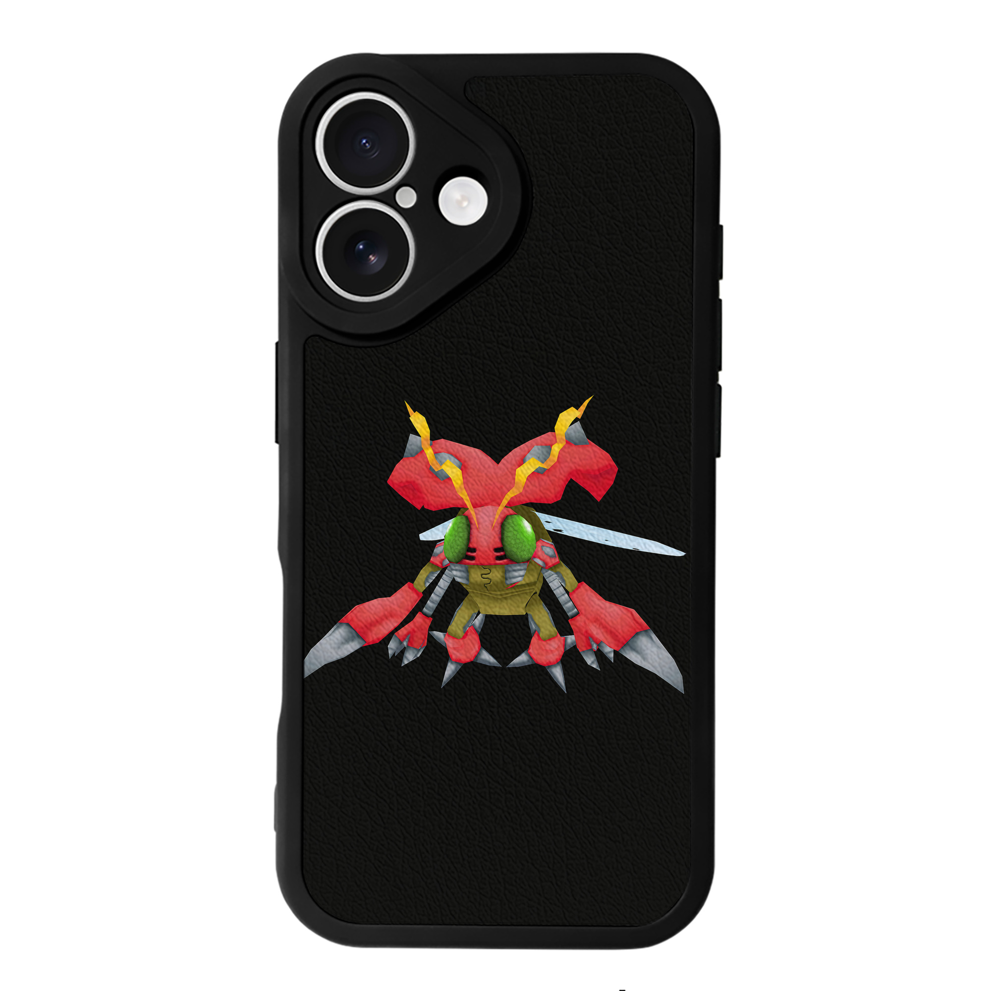 （画像用） Digimon デジタルモンスター/デジモン 【iPhone 16シリーズ対応】シリコンスマホケース（レザー調） 材質：シリコン